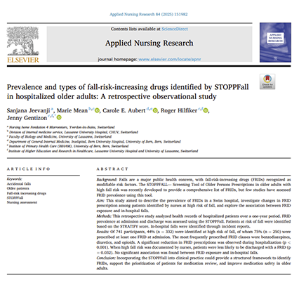 Prevalence and types of fall-risk-increasing drugs identified by STOPPFall in hospitalized older adults: A retrospective observational study