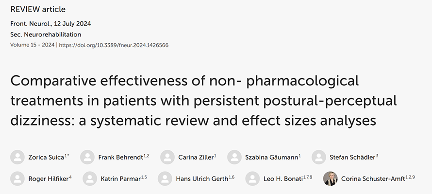 Comparative effectiveness of non- pharmacological treatments in patients with persistent postural-perceptual dizziness: a systematic review and effect sizes analyses